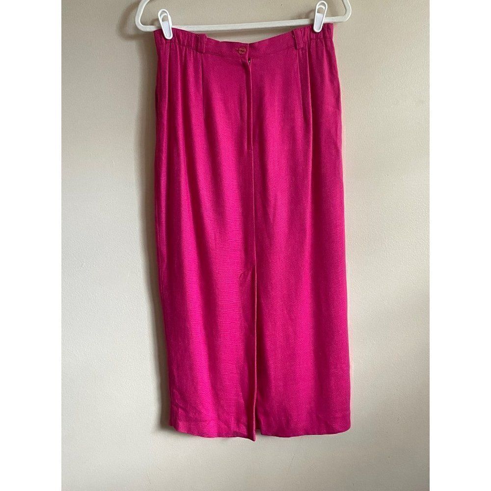 Vintage Sharon Young Sportswear long bright pink skirt 6 womens - Picture 2 of 10